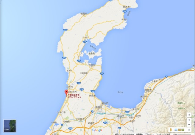 千里浜の場所