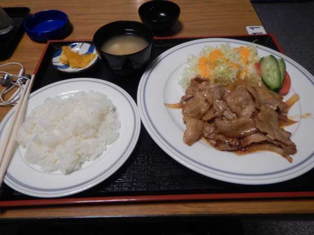 豚バラ定食